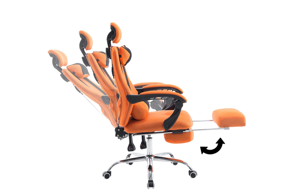 Gaming Bürostuhl Fellow mit integrierter Fußablage