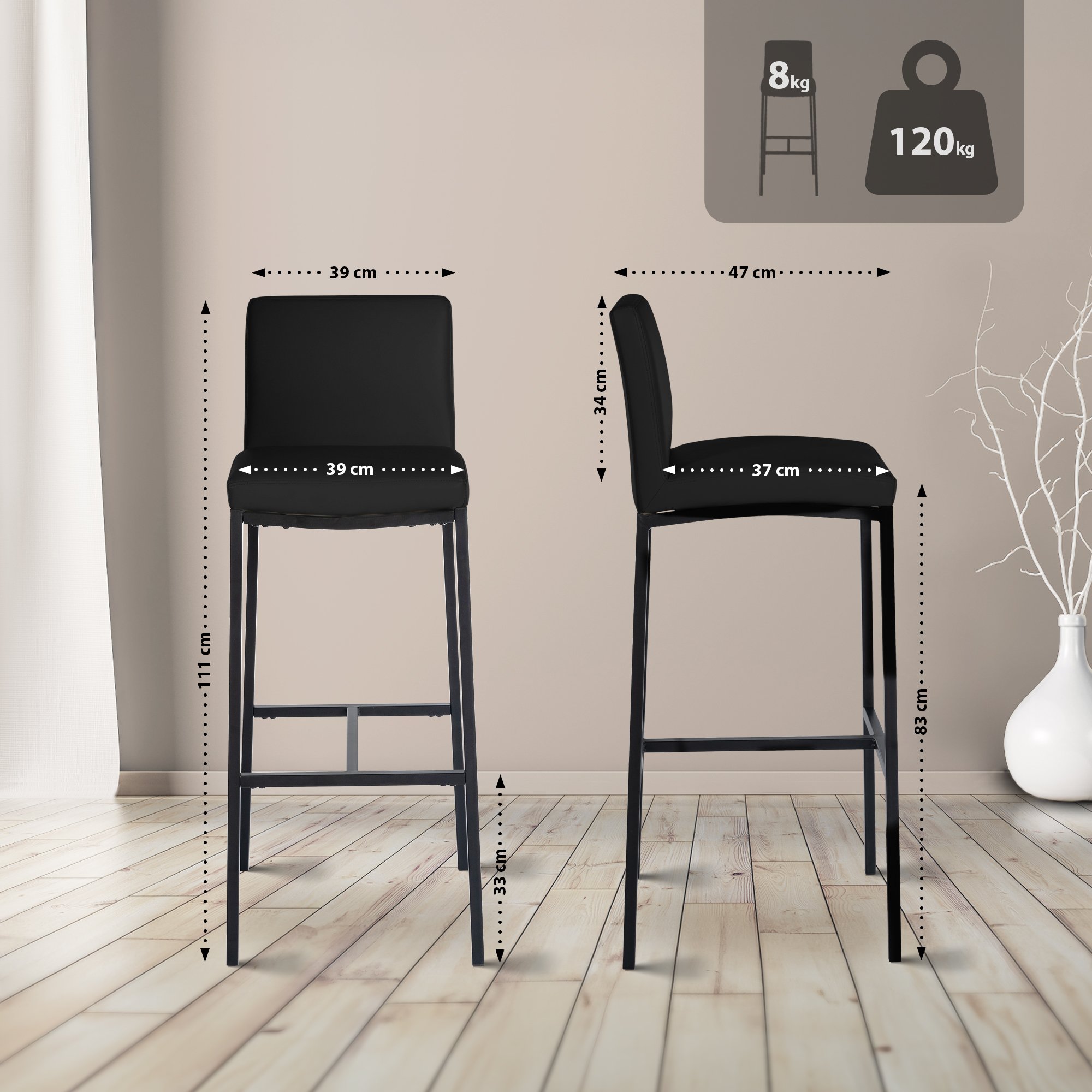 2er Set Barhocker Freeport