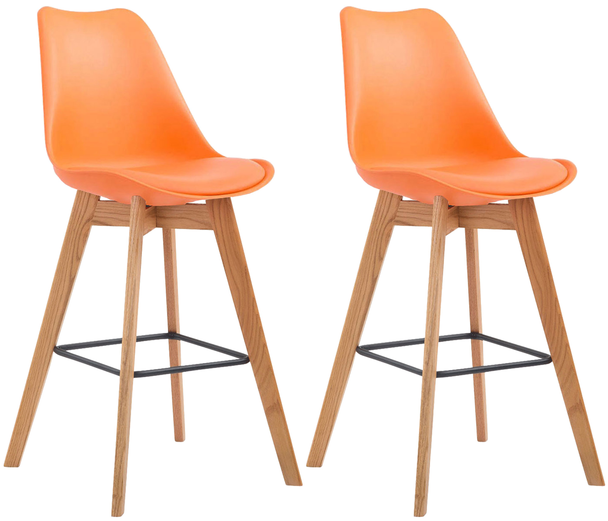 2er Set Barhocker Metz Kunststoff, mit Lehne