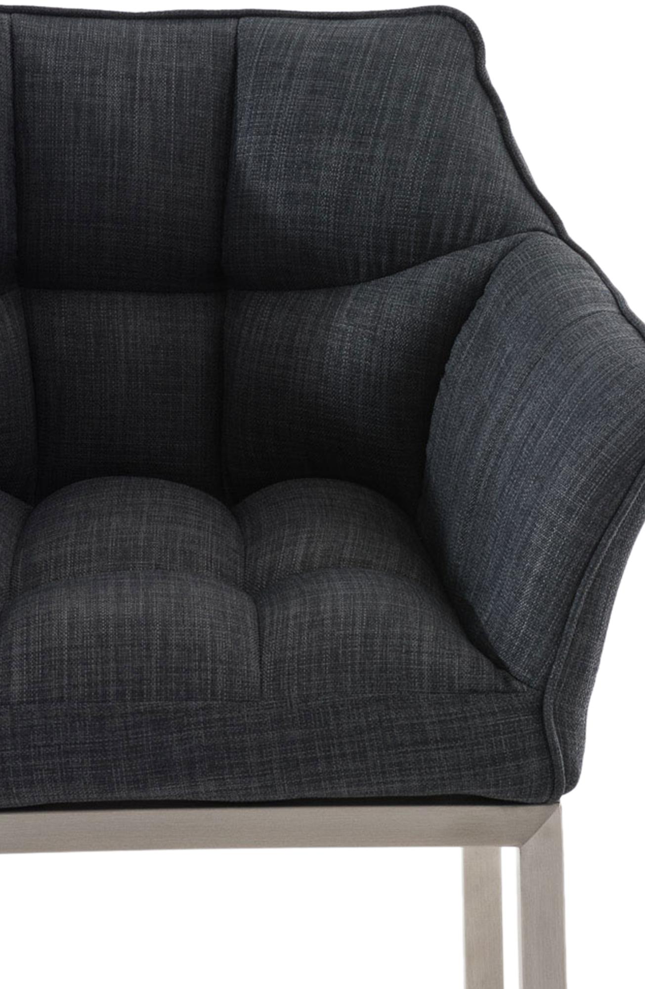 2er Set Barhocker Damaso Stoff mit Vierfußgestellen
