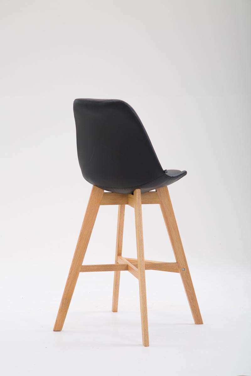 Barhocker Cannes Kunstleder schwarz natura