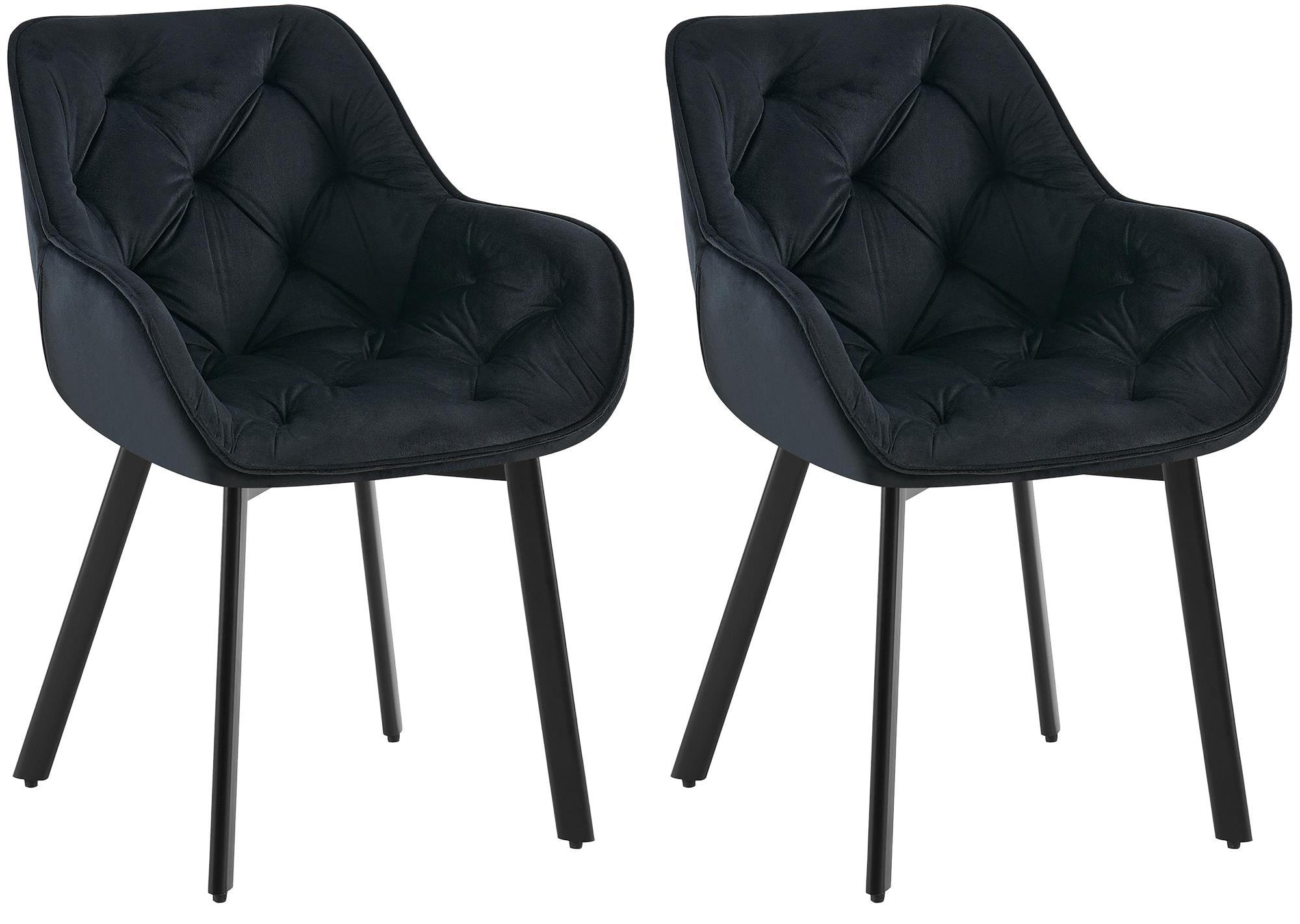 2er Set Drehbarer Esszimmerstuhl Antigo Samt