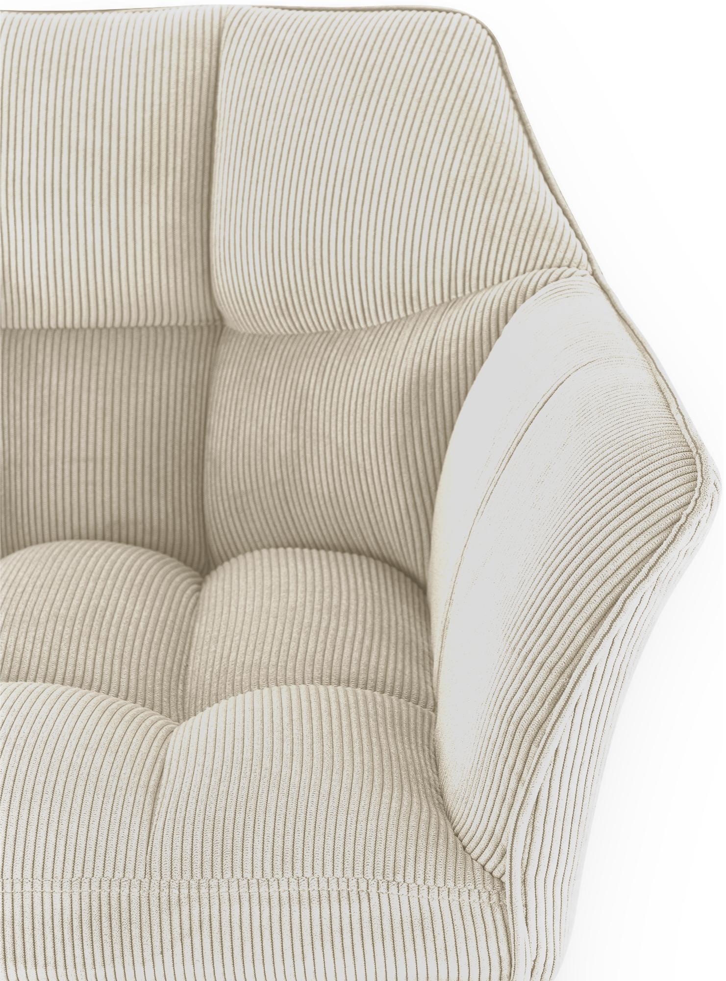 Barhocker Damaso Cord mit Vierfußgestell