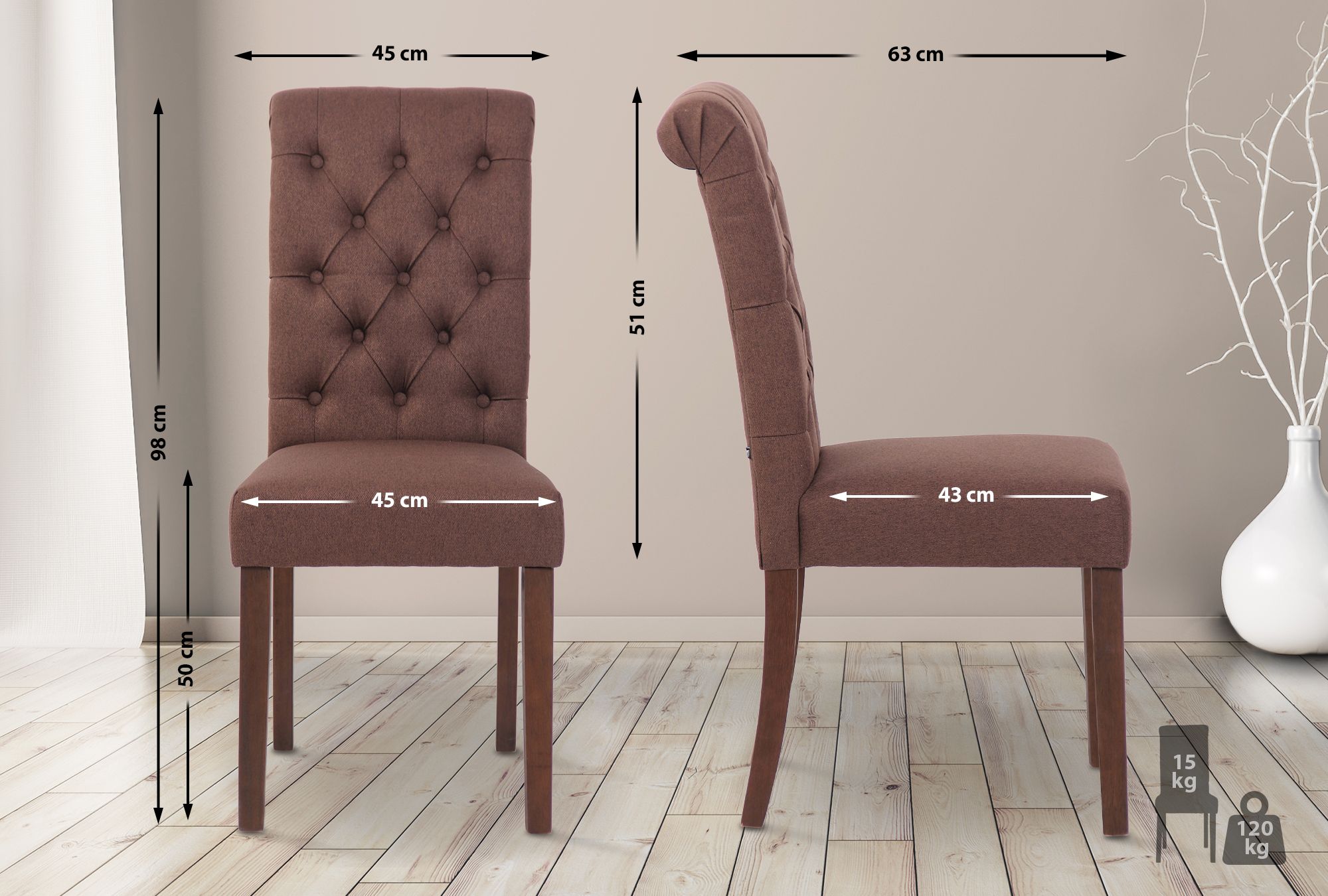 2er Set Esszimmerstühle Lisburn