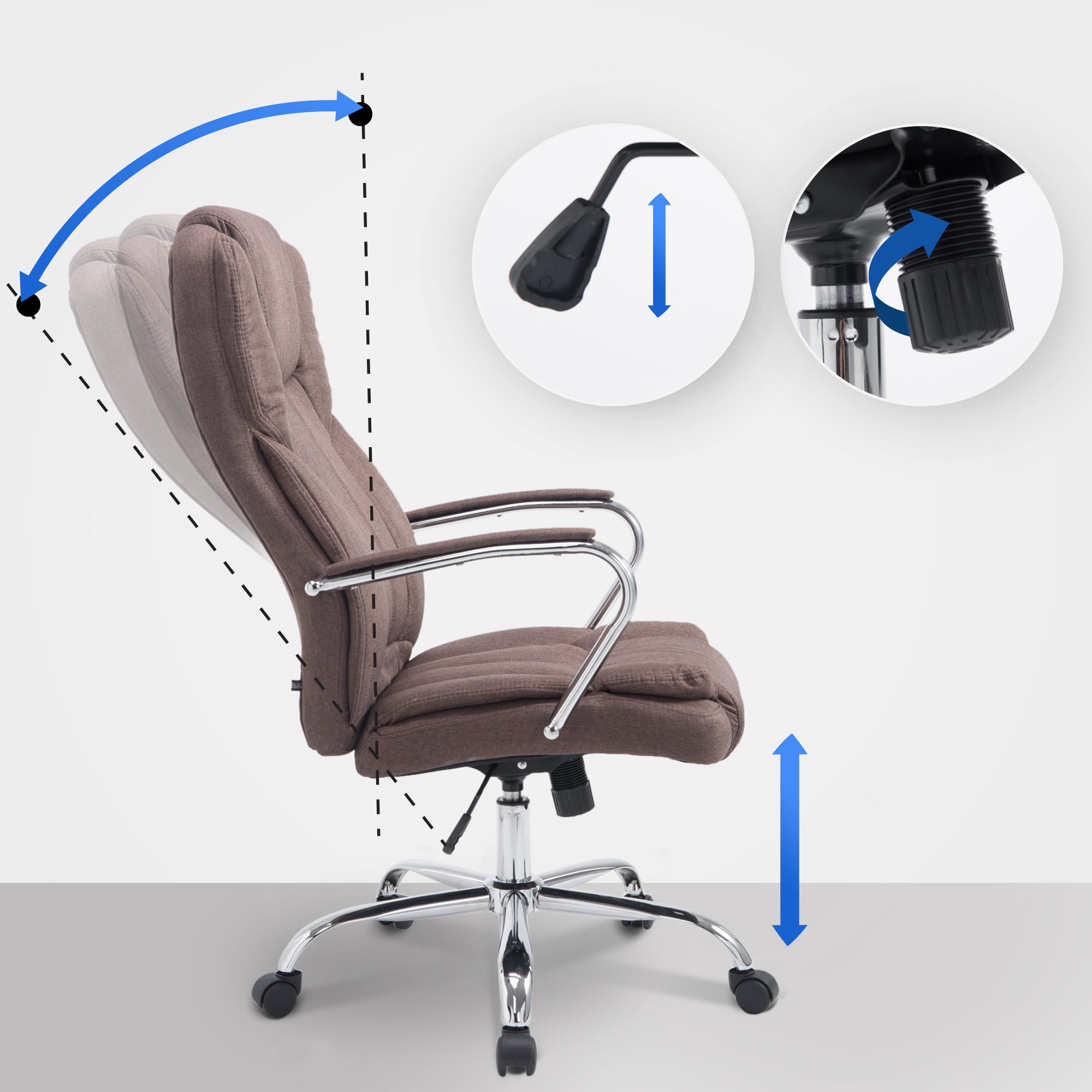 Bürostuhl XXL Xanthos Stoff