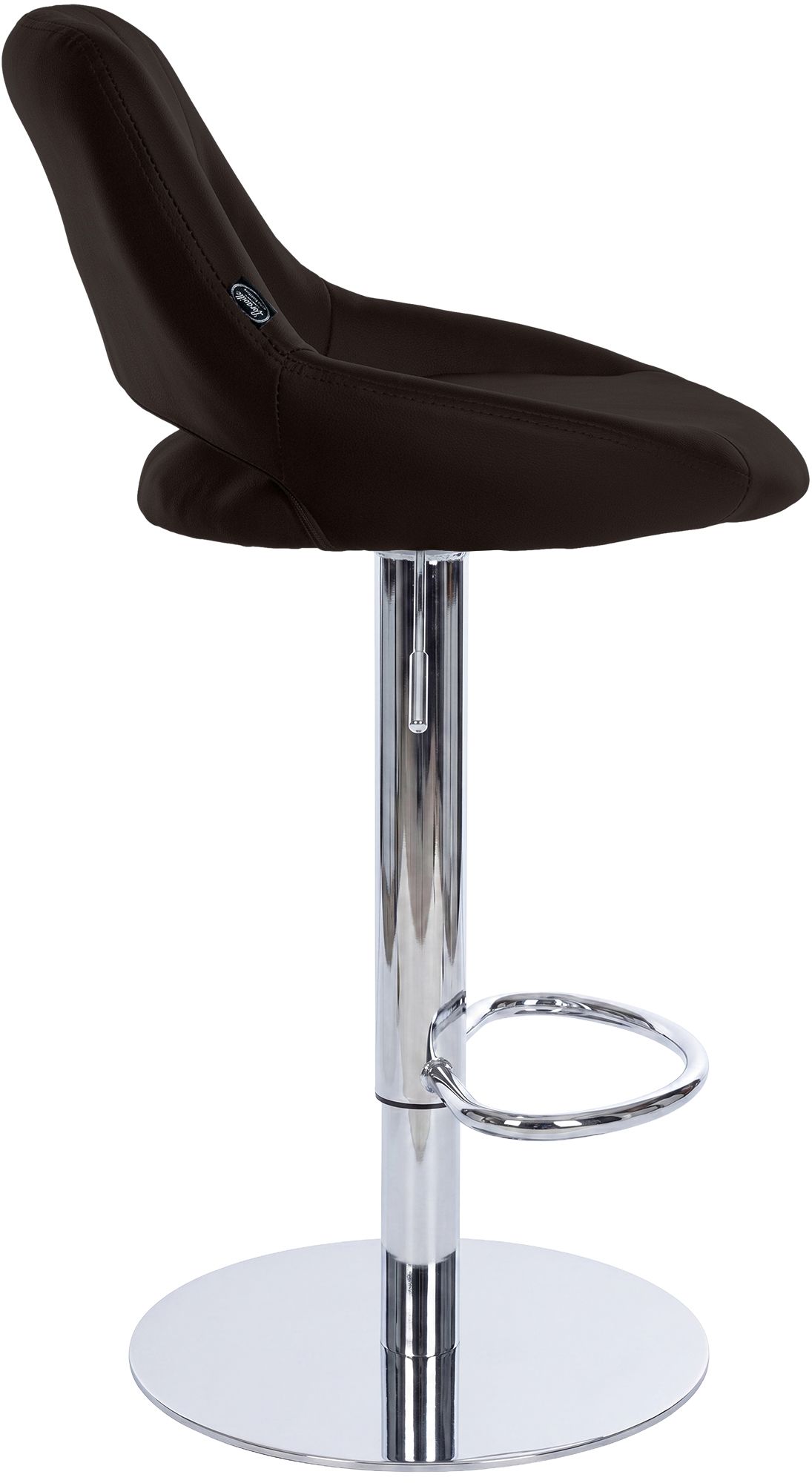 Barhocker Milet Chrom mit extra schwerem Standfuß