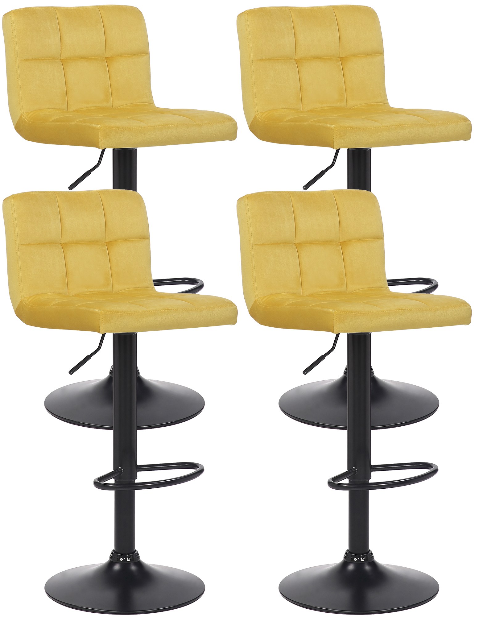 4er Set Barhocker Feni Samt