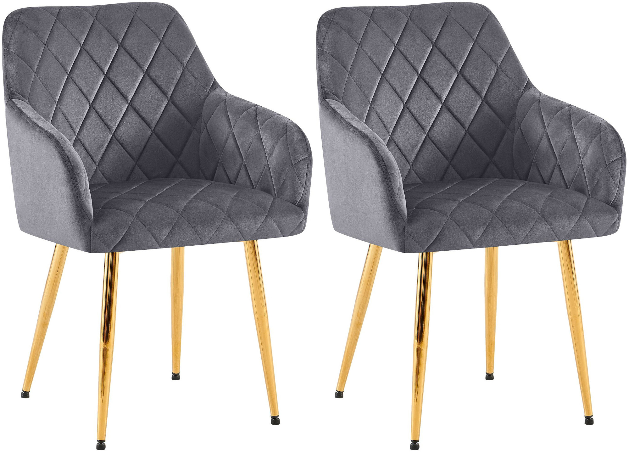 2er Set Esszimmerstühle Monett Samt