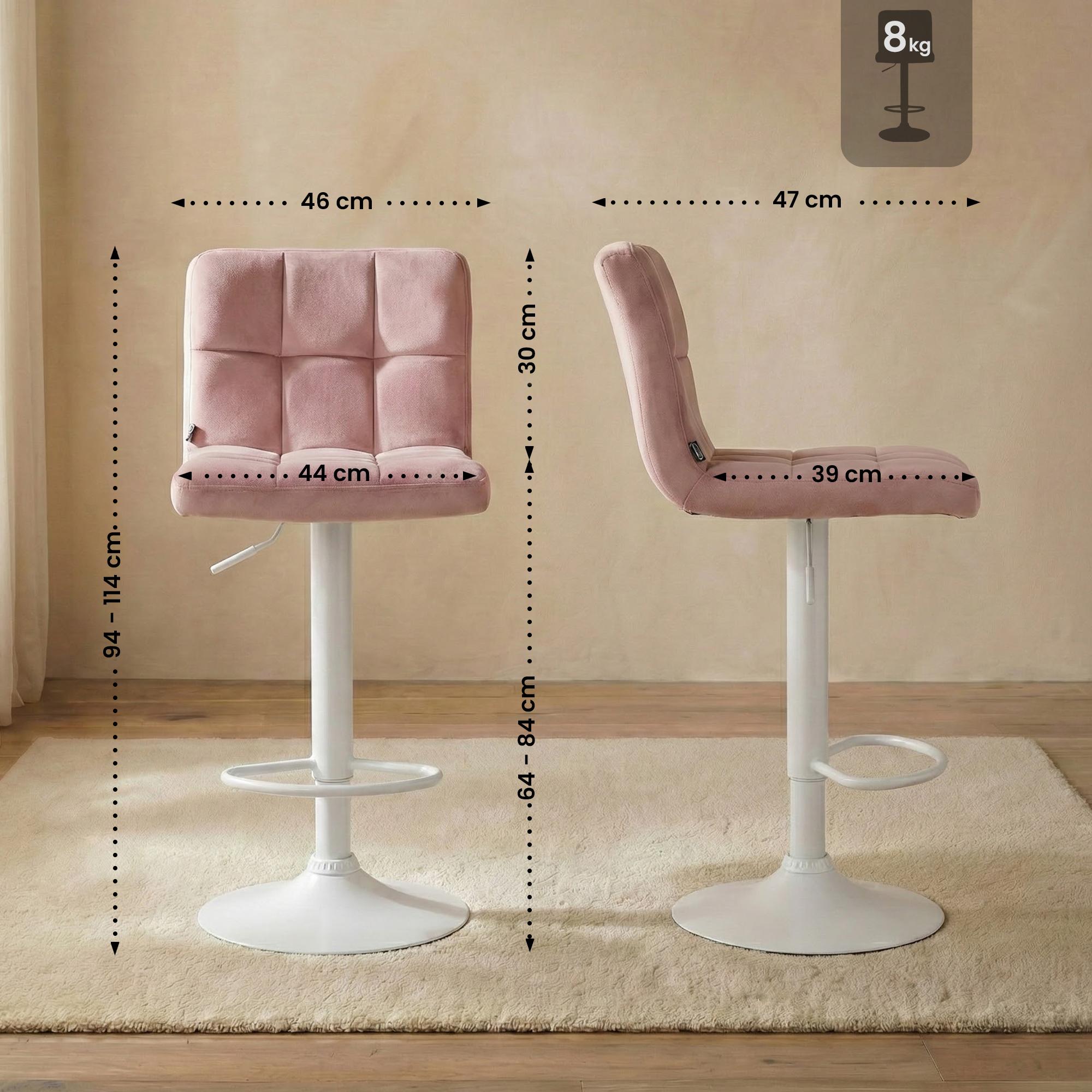 2er Set Barhocker Peru Samt