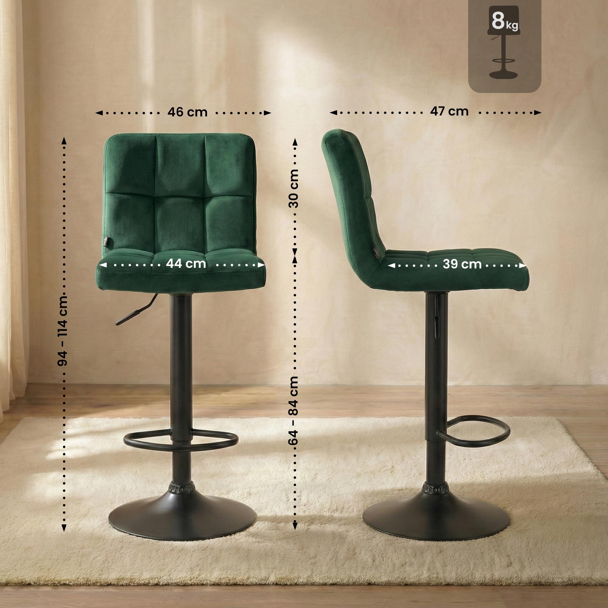 2er Set Barhocker Peru Samt