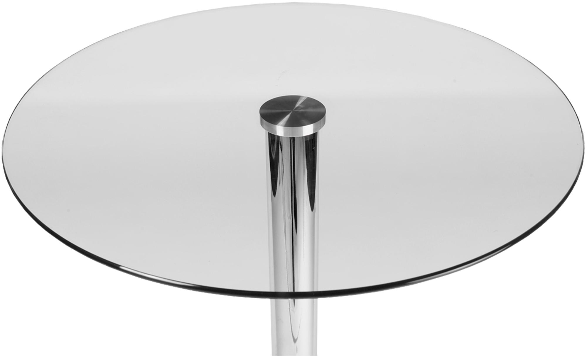 Stehtisch mit Tischplatte aus Glas