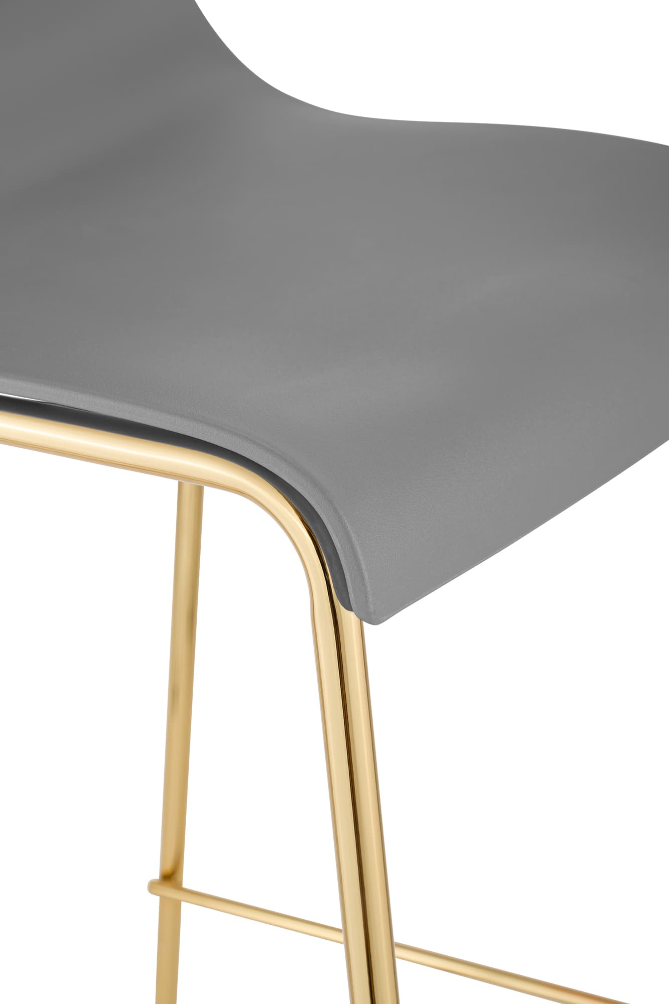 Barhocker Hover Kunststoff Vierfußgestell Gold