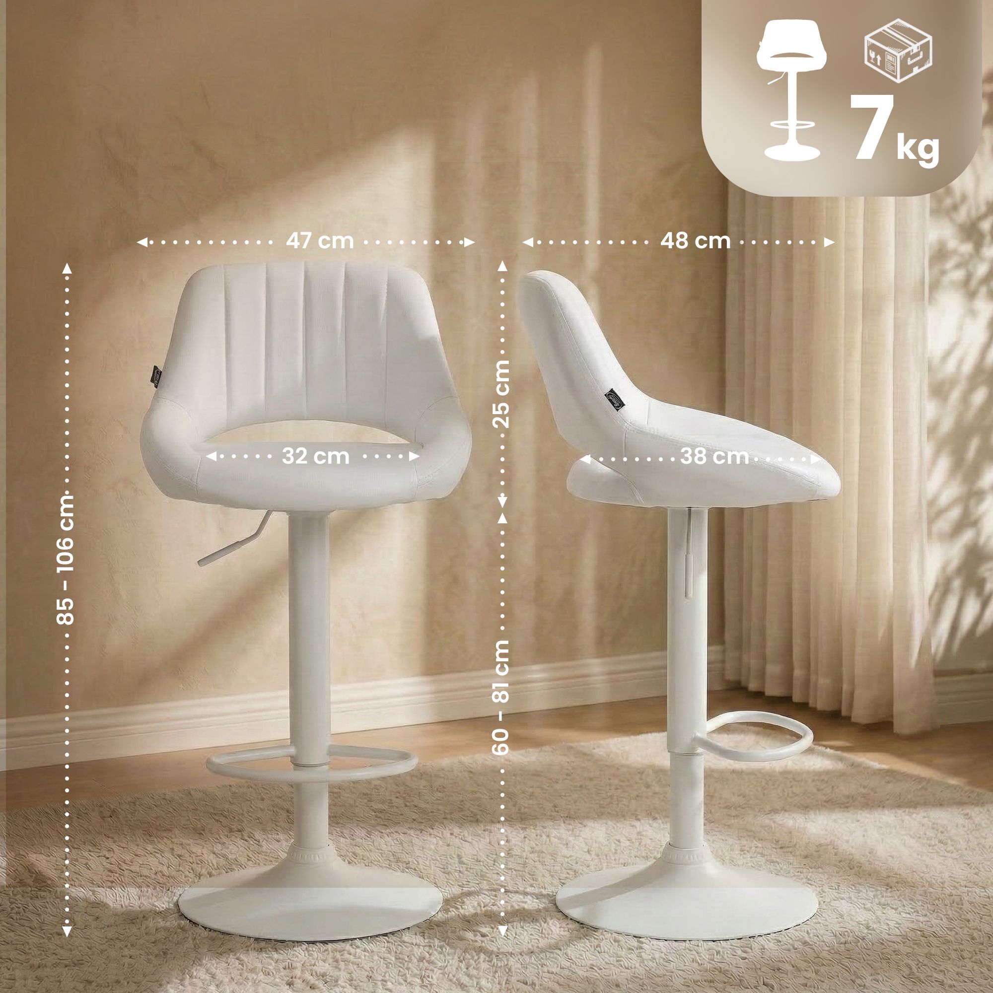 2er Set Barhocker Milet Kunstleder