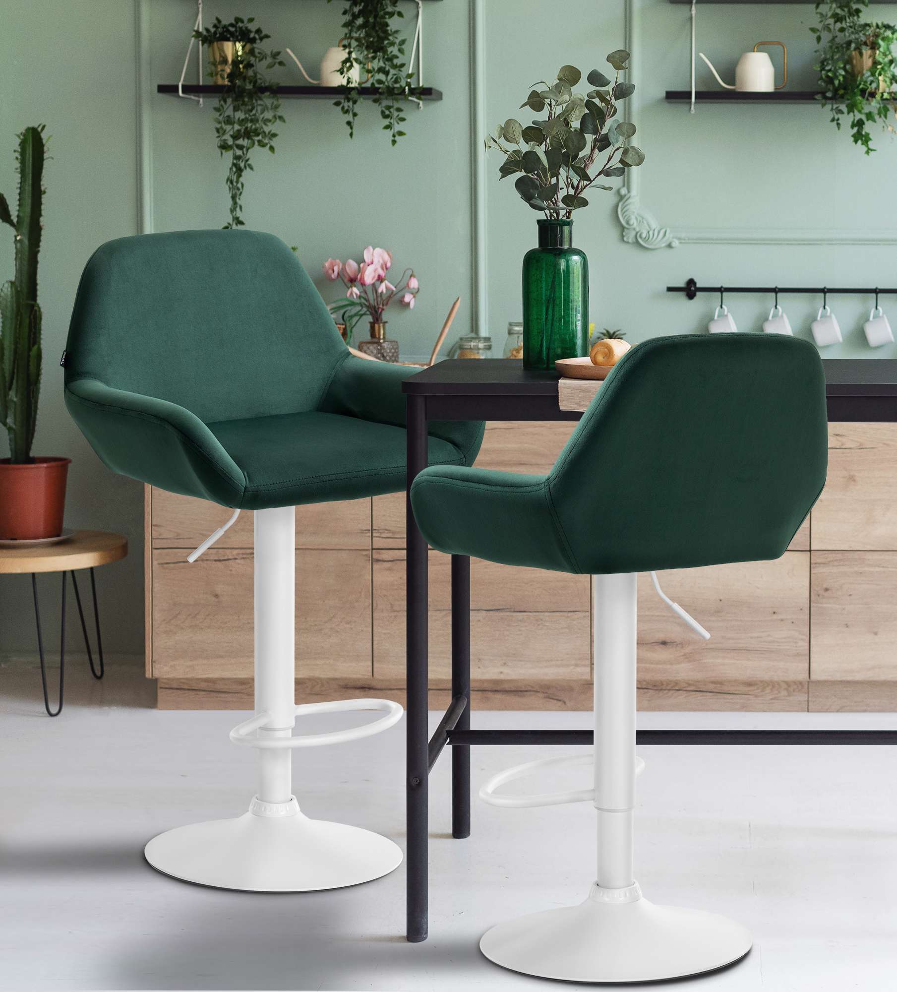 2er Set Barhocker Braga Samt