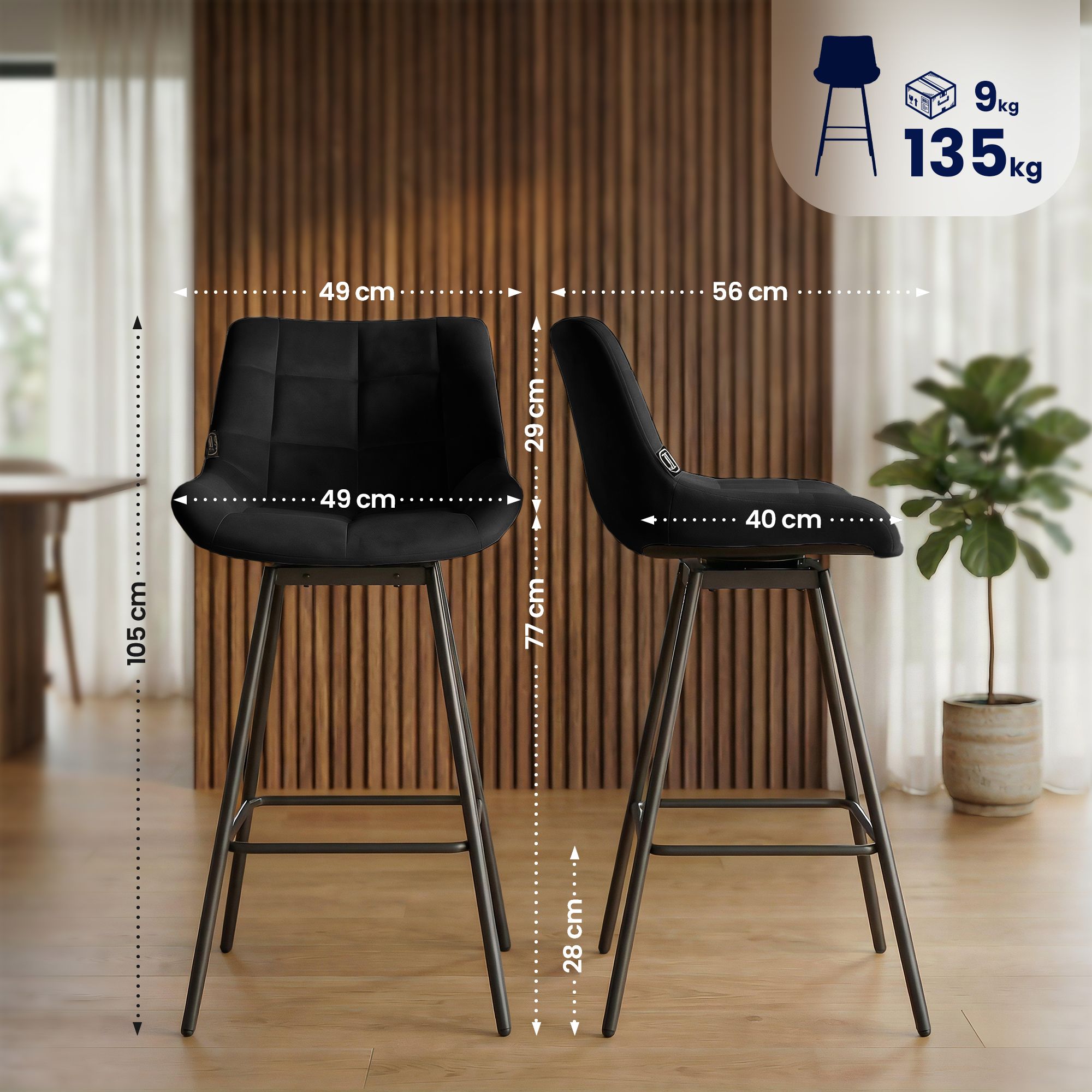 Barhocker Weston schwenkbar