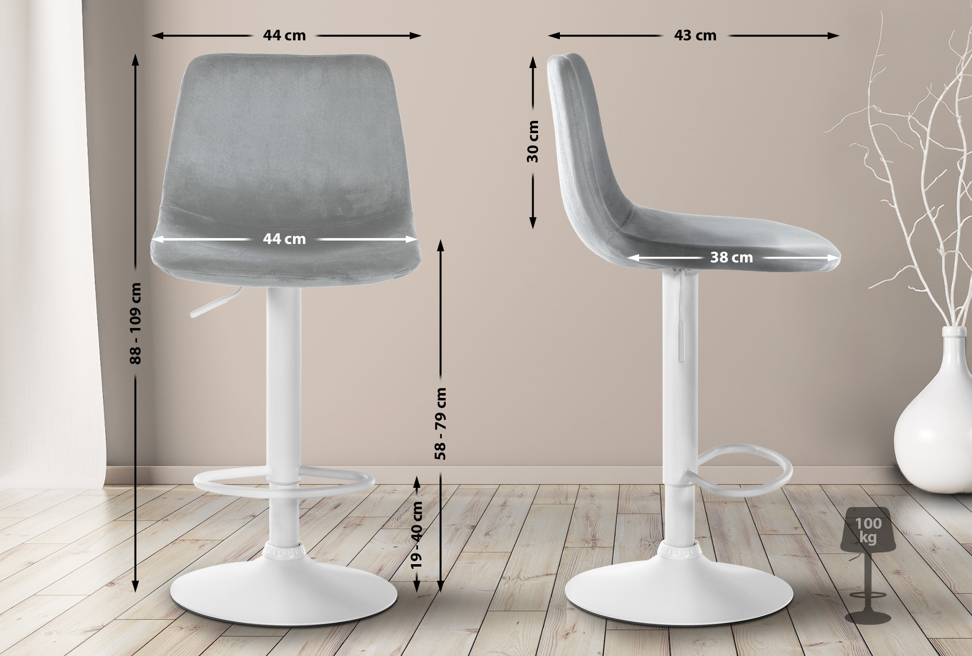 Barhocker Divo Samt