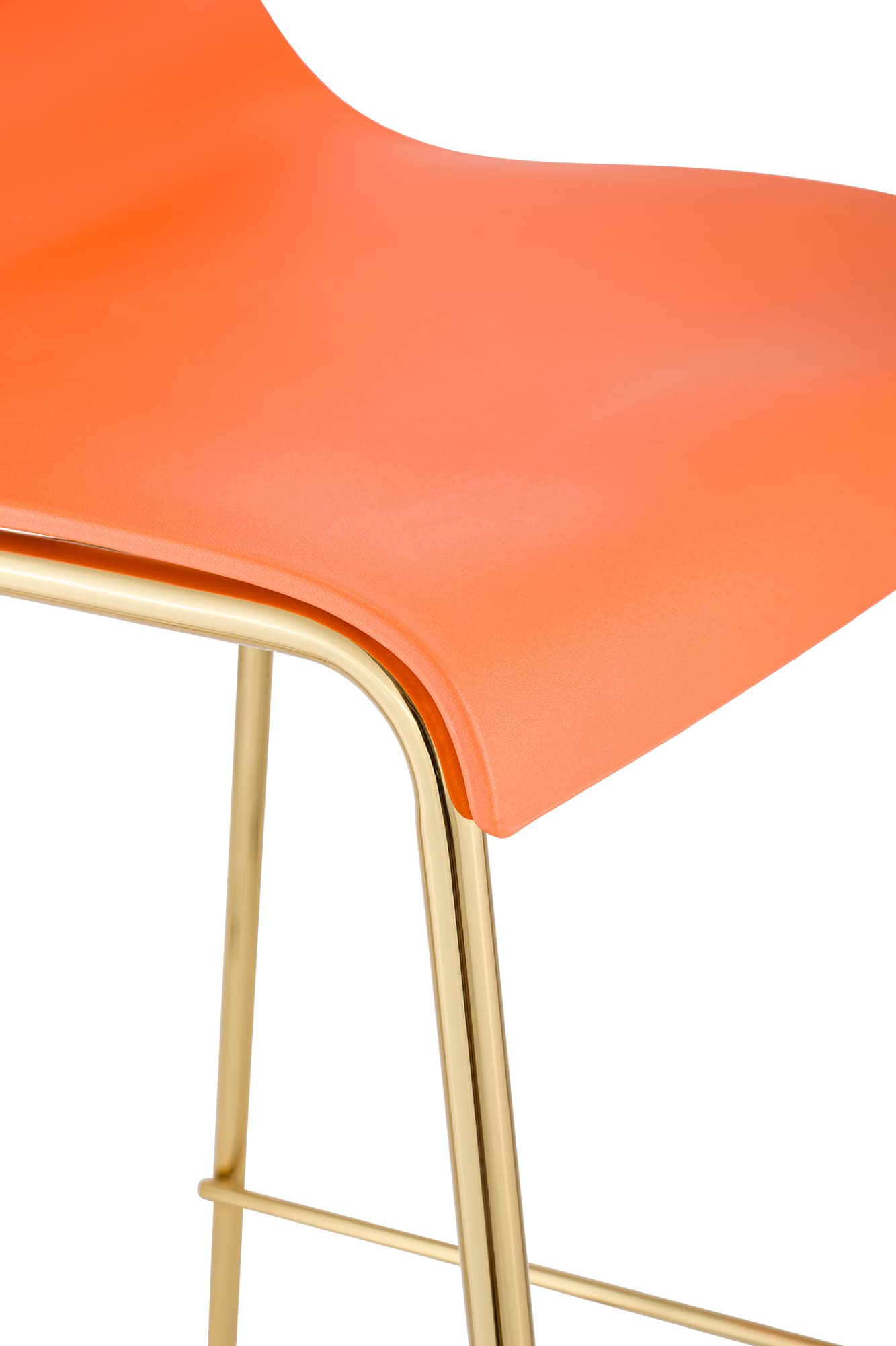Barhocker Hover Kunststoff Vierfußgestell Gold