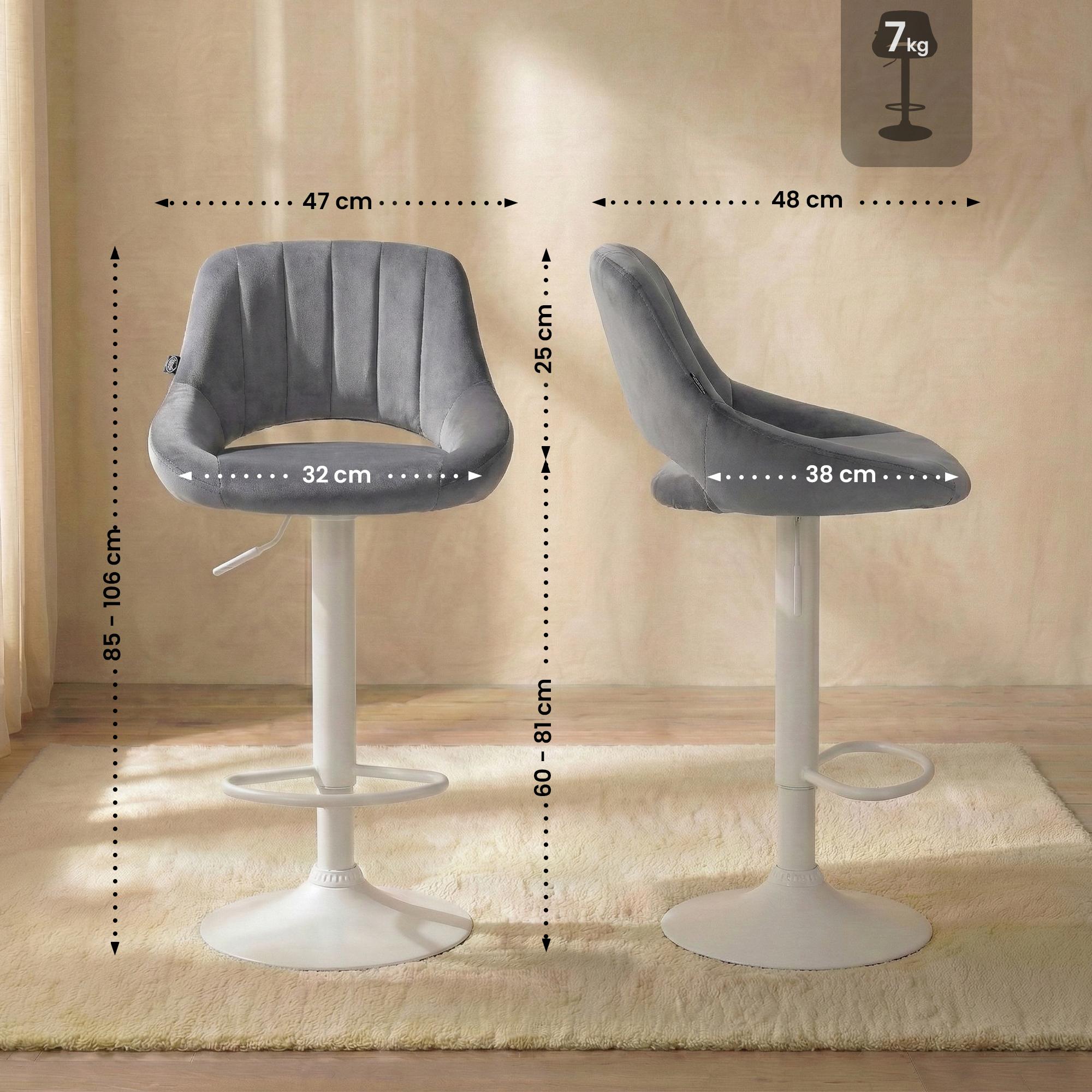 2er Set Barhocker Milet Samt