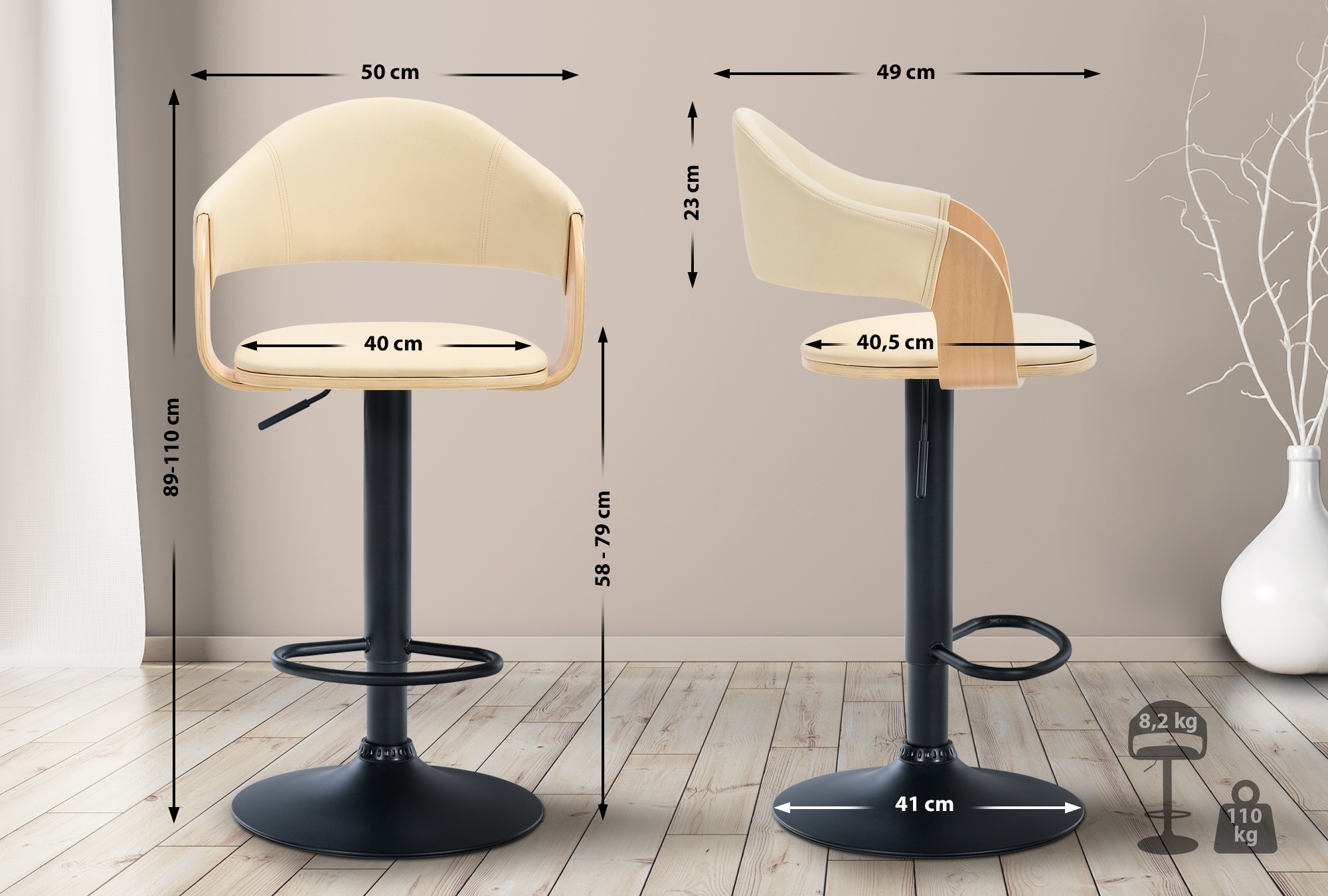 Barhocker Nilse Kunstleder
