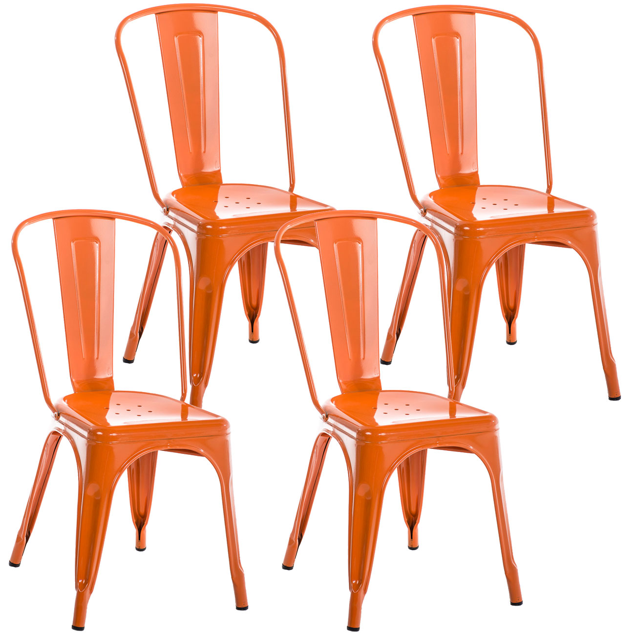 4er Set Stuhl Benedikt orange