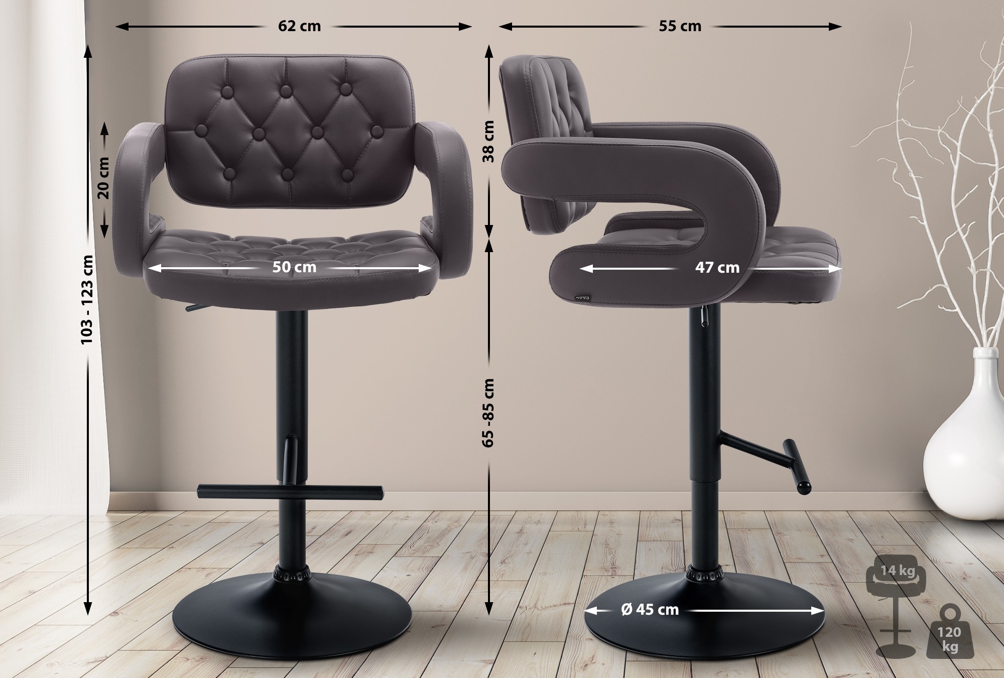 Barhocker Dublin Kunstleder