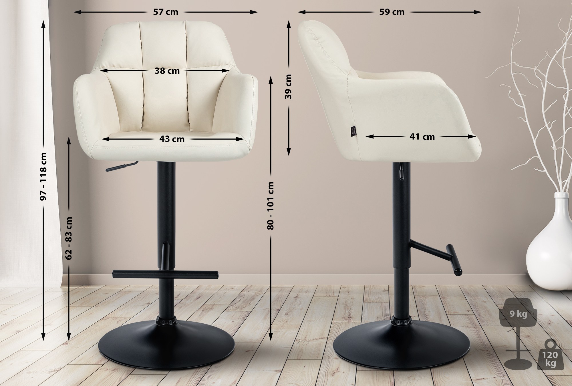 Barhocker Natoma Kunstleder