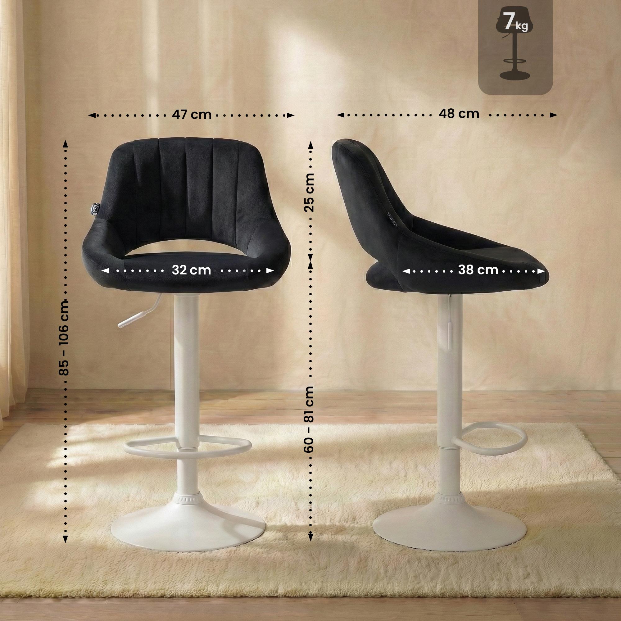 2er Set Barhocker Milet Samt