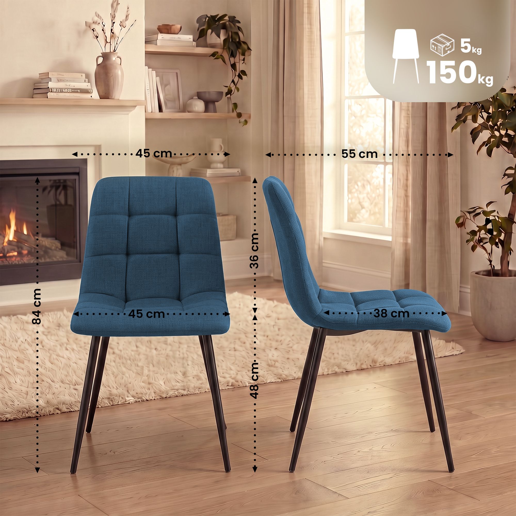 2er Set Esszimmerstuhl Tilde