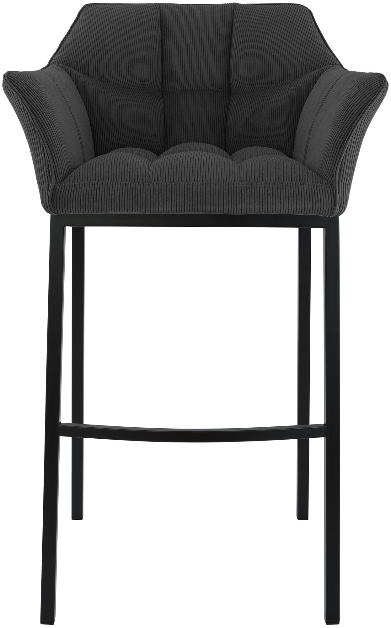 Barhocker Damaso Cord mit Vierfußgestell