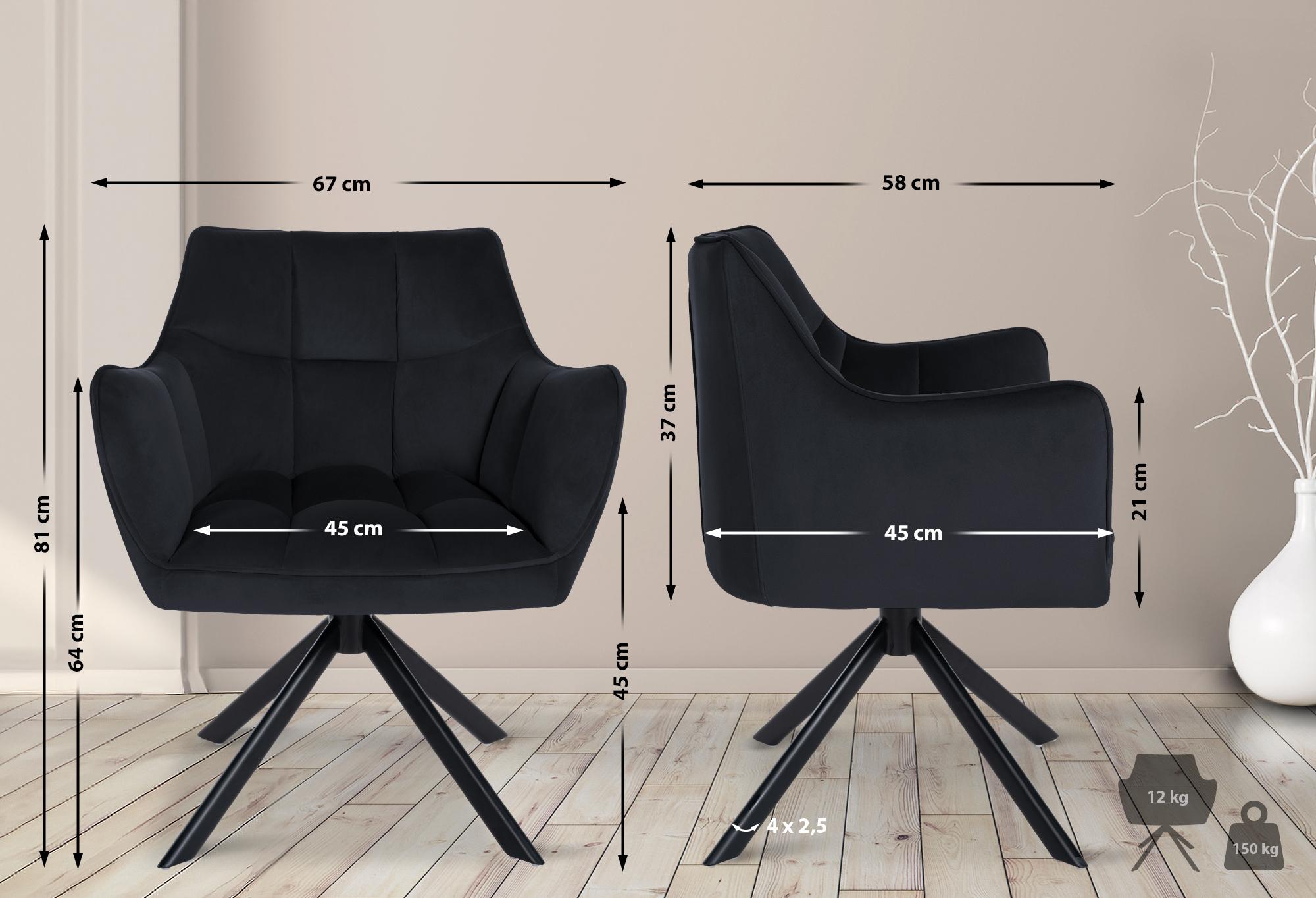 Esszimmerstuhl Swing Samt