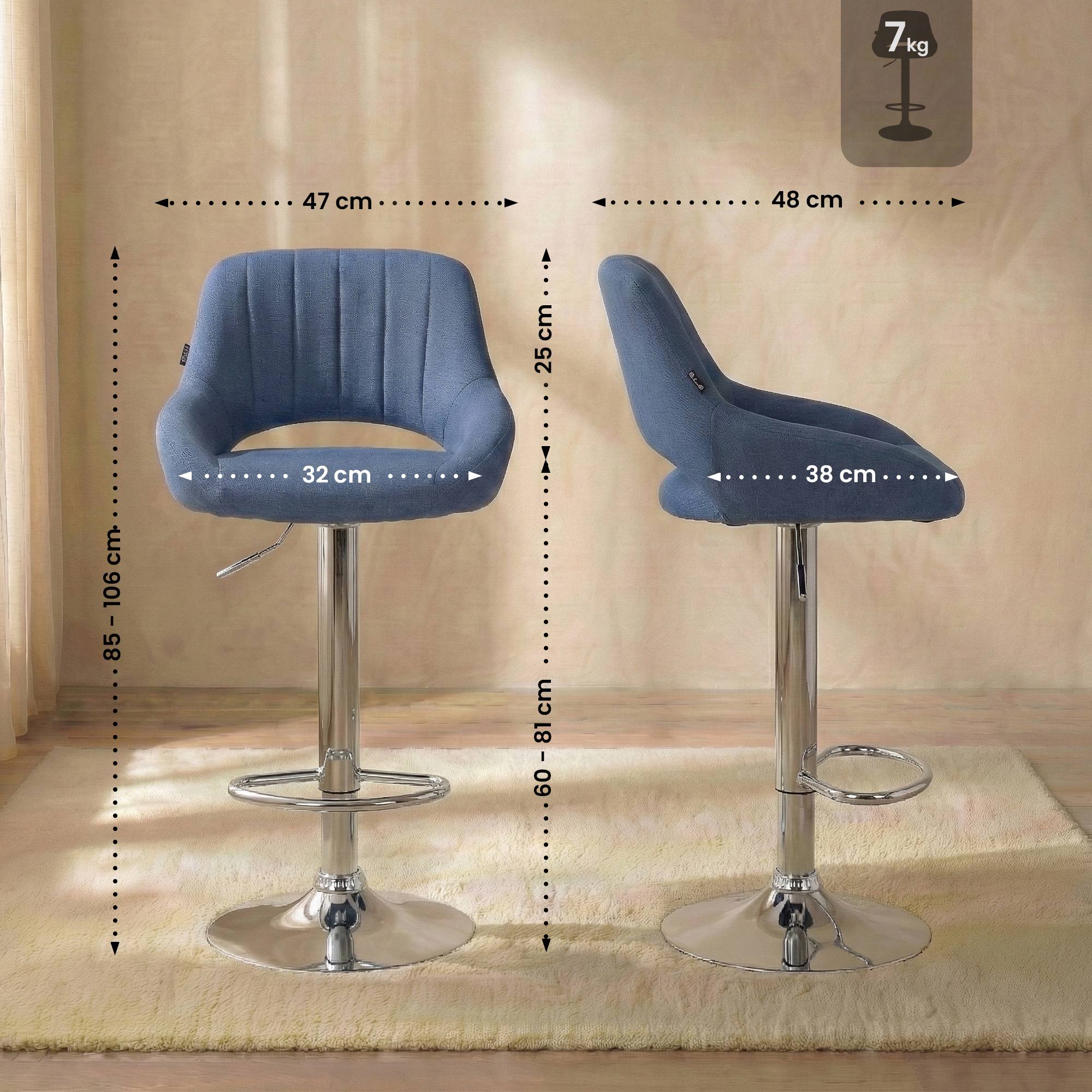 2er Set Barhocker Milet Stoff