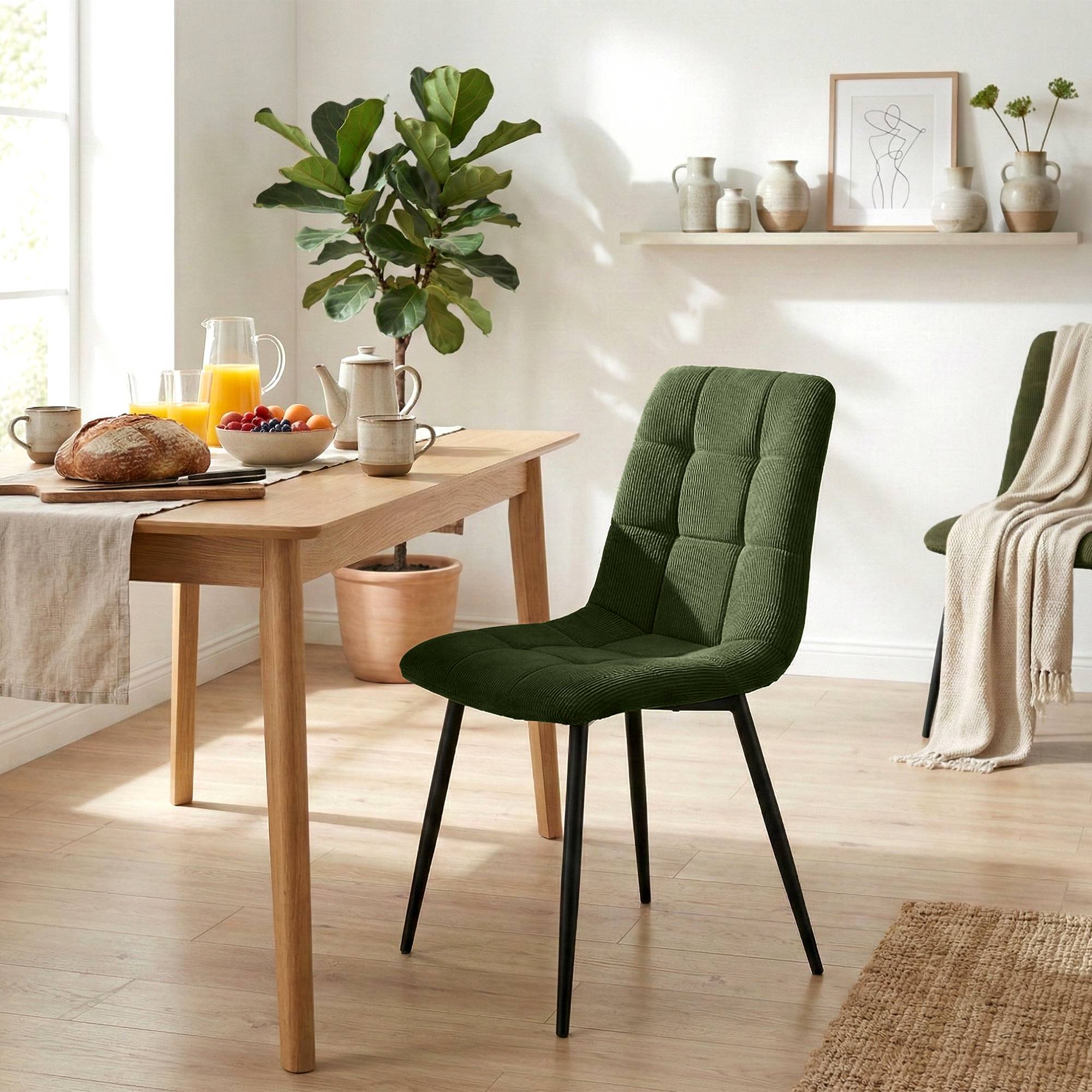 2er Set Esszimmerstühle Antibes Cord