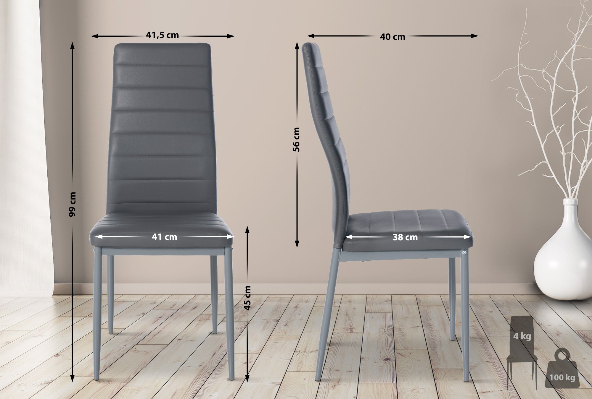 6er Set Esszimmerstühle Mayfair
