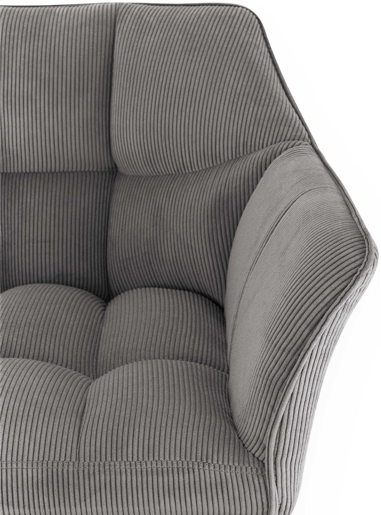 Barhocker Damaso Cord mit Vierfußgestell