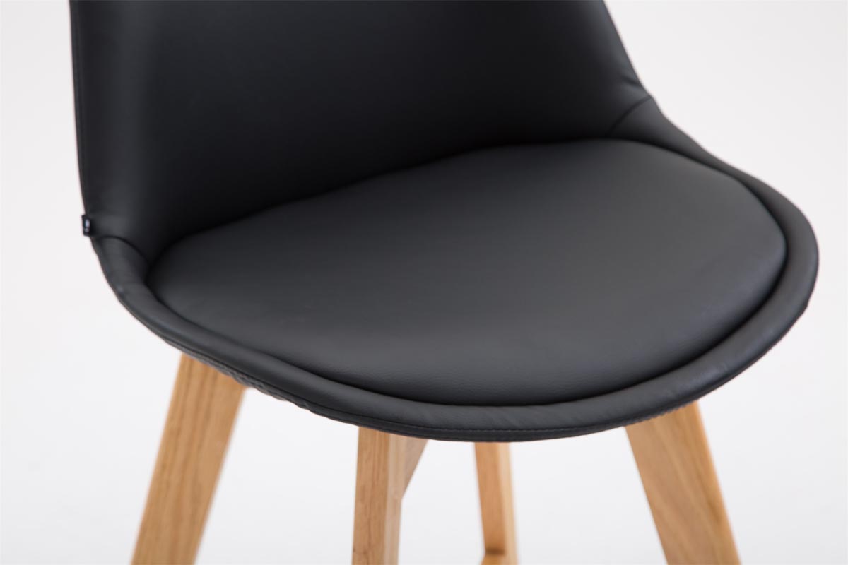 Barhocker Cannes Kunstleder schwarz natura