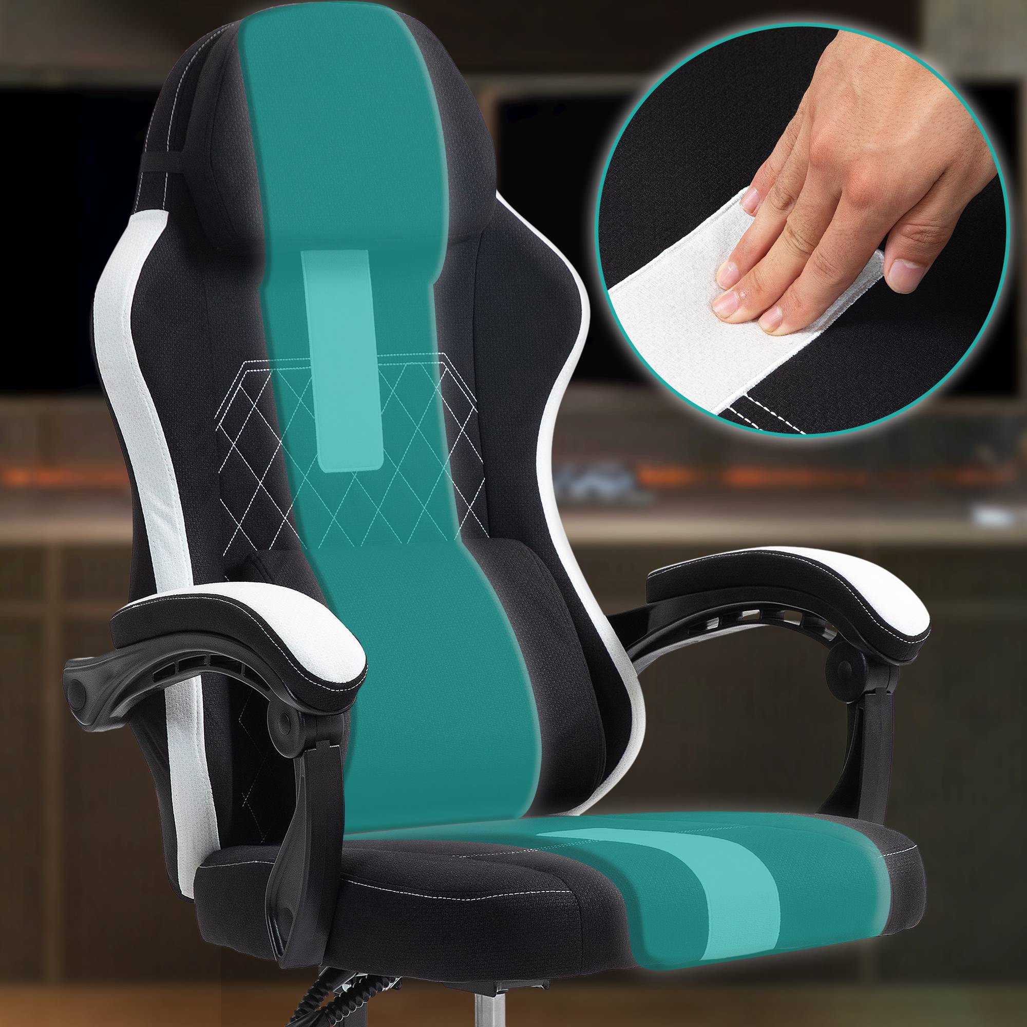 Bürostuhl Miltona Stoff