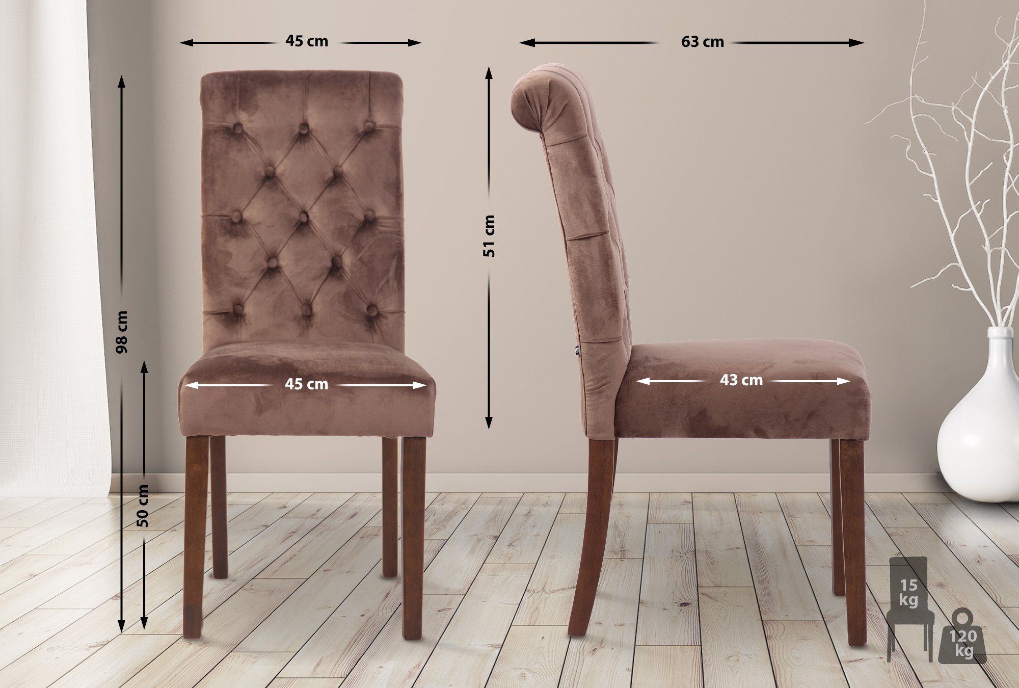 2er Set Esszimmerstühle Lisburn