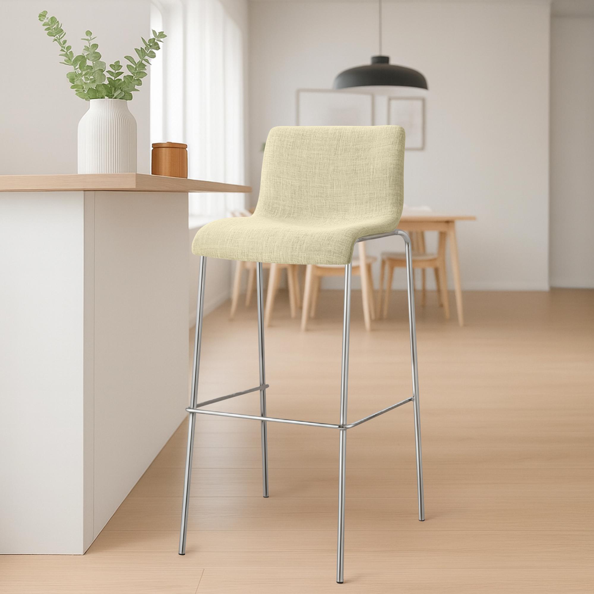 2er Set Barhocker Hover Stoff Vierfußgestell