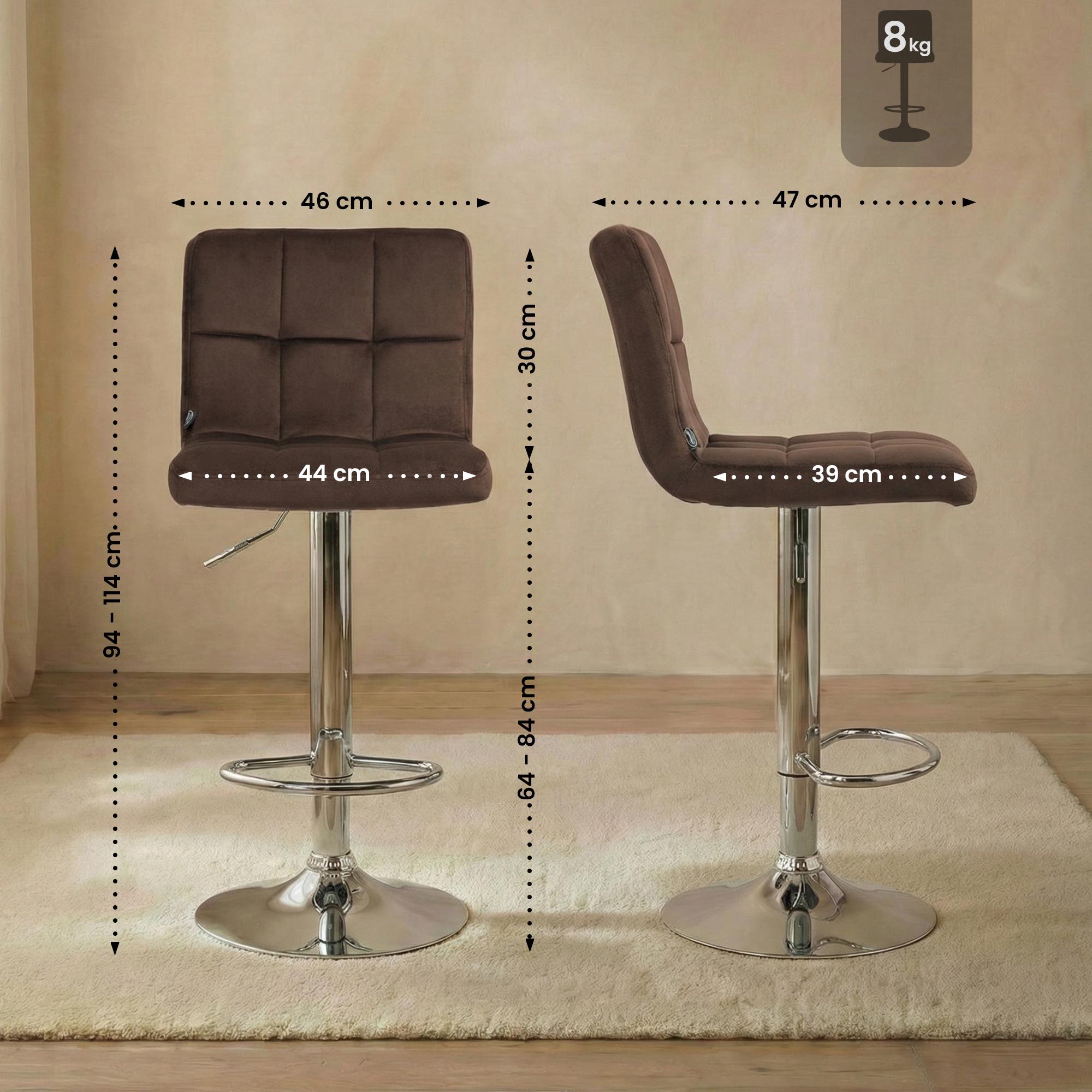 2er Set Barhocker Peru Samt